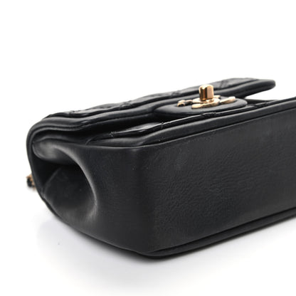 Chanel Calfskin Quilted Sheriff's Star Mini Square Flap Black 8 of 9