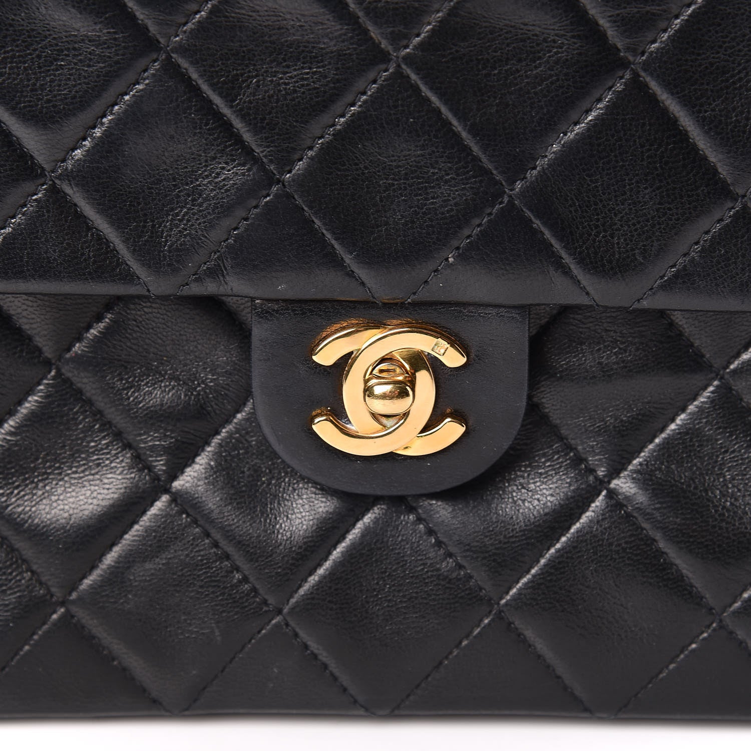 Chanel Lambskin Quilted Mini Square Flap Black 14 of 15