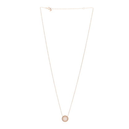 Tiffany 18K Rose Gold Diamond Mother of Pearl Small T Circle Pendant Necklace 3 of 5