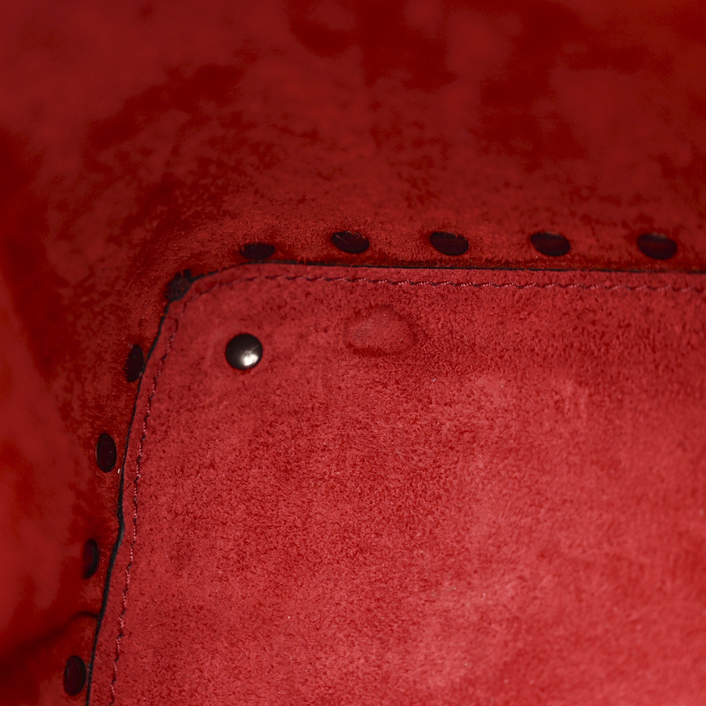Grainy Calfskin Small Rockstud Double Top Handle Bag Rosso Valentino