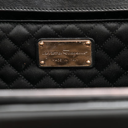 Salvatore Ferragamo Patent Musa Gancini Clutch Black 6 of 7