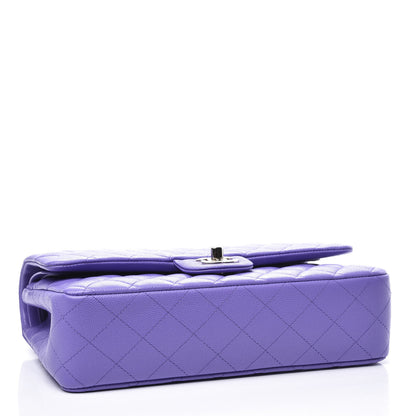 Chanel Caviar Quilted Medium Double Flap Purple 3 of 10