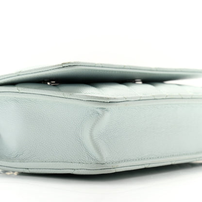Chanel Caviar Quilted Wallet on Chain WOC Light Blue 9 of 12