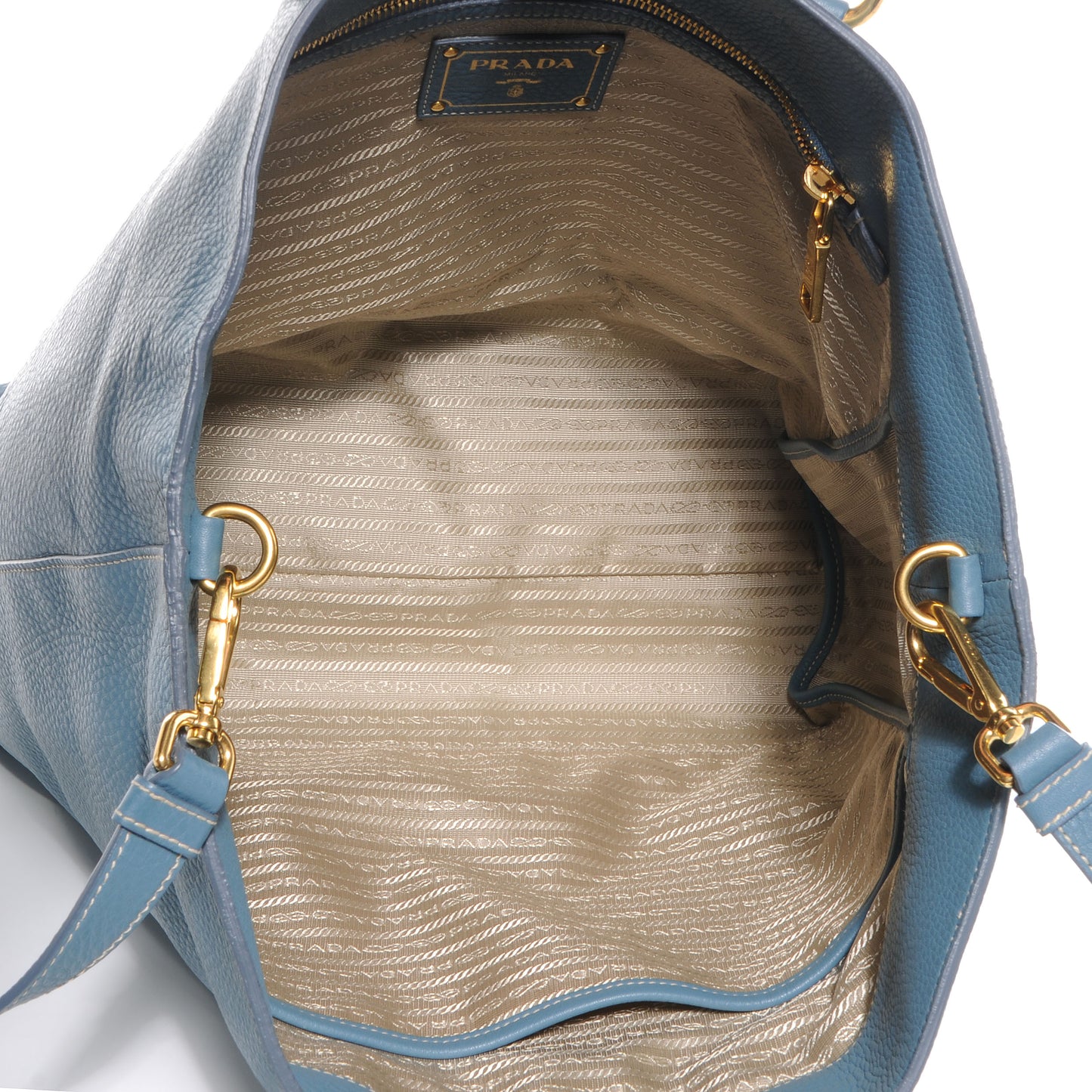 Vitello Daino Shopping Tote Marine