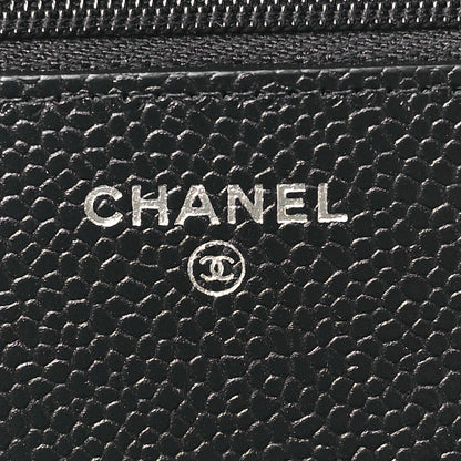 Chanel Caviar Quilted Wallet On Chain WOC Black 6 of 12