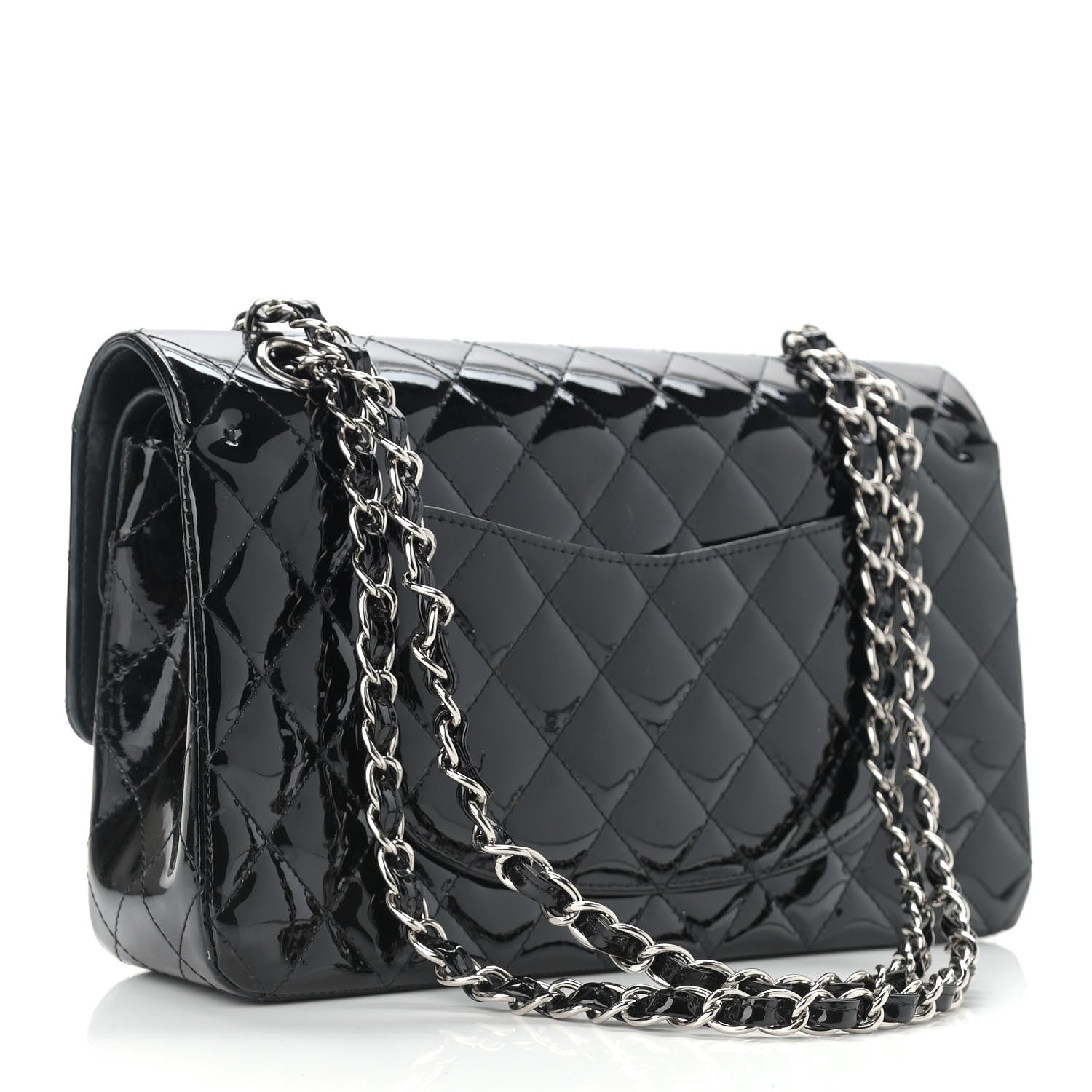 Chanel Patent Quilted Medium Double Flap Black 3 of 16