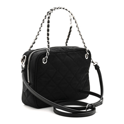 Prada Nylon Tessuto Impuntu Quilted Bandoliera Crossbody Bag Black 3 of 9