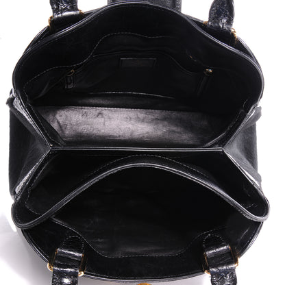 Louis Vuitton Monogram Silk Pony Hair Alligator Trim Linda Black 5 of 7