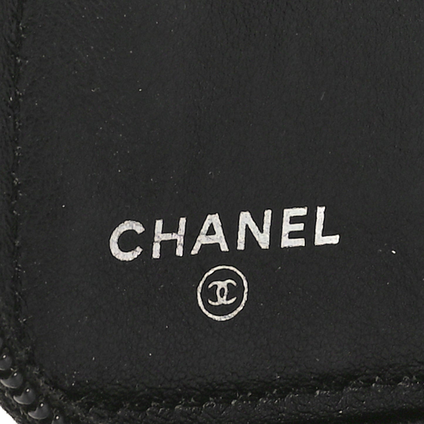 Caviar CC Timeless Large Zip Around Wallet Black