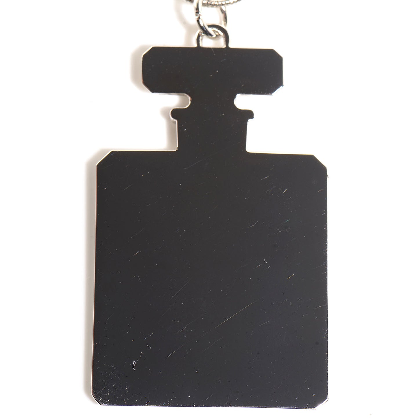 No. 19 Perfume Bottle Necklace Silver