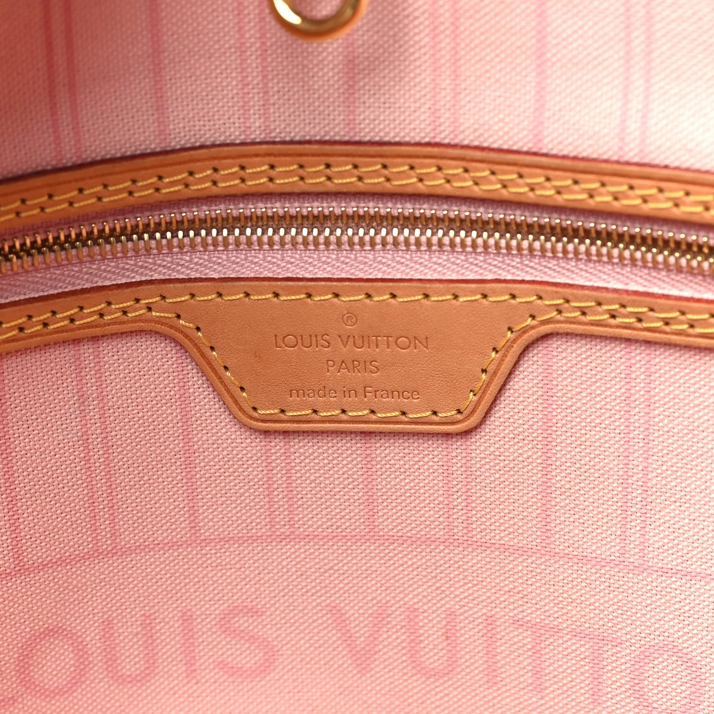 LOUIS VUITTON Damier Azur Neverfull MM Rose Ballerine