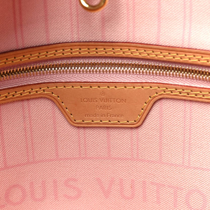 Louis Vuitton LOUIS VUITTON Damier Azur Neverfull MM Rose Ballerine 6 of 8