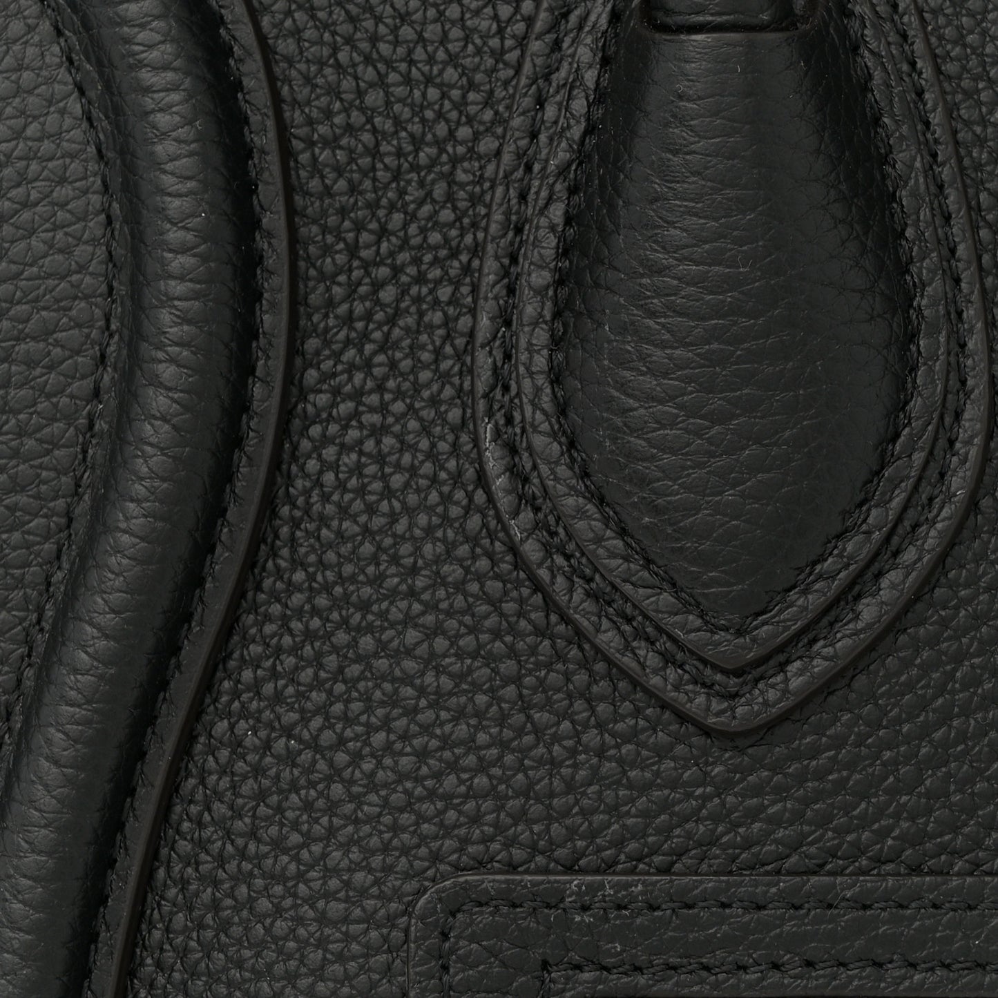 Drummed Calfskin Micro Luggage Black