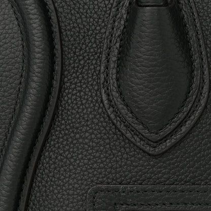 Celine Drummed Calfskin Micro Luggage Black 12 of 12