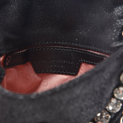 Stella McCartney Shaggy Deer Tiny Fold Over Falabella Crystal Crossbody Black 5 of 8