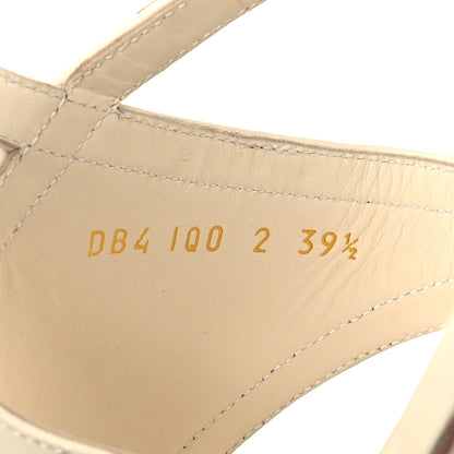 Valentino Garavani Calfskin Rockstud Ankle Wrap Flat Thong Sandals 39.5 Light Ivory 6 of 8