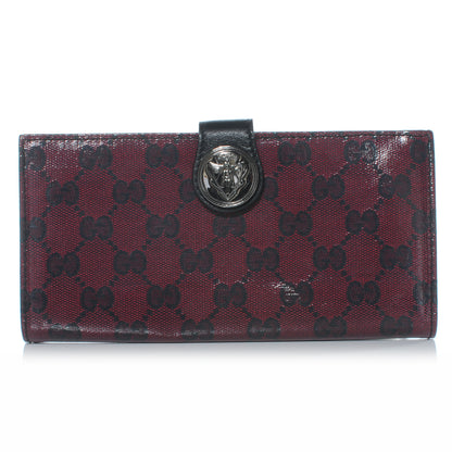 Gucci Crystal Monogram Hysteria Continental Wallet Light Cherry Black 1 of 8