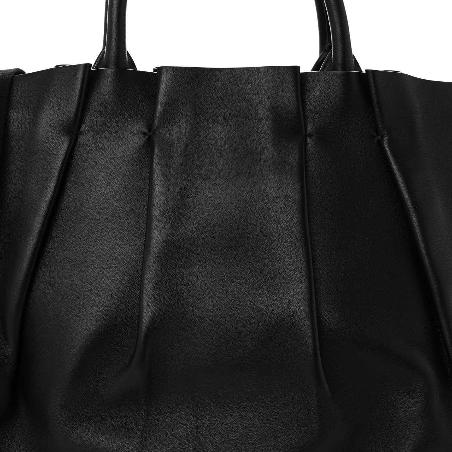 The Row Calfskin Pleated Peggy Tote Black 7 of 11