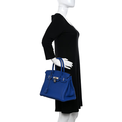 Hermes Togo Birkin 30 Bleu Royal 2 of 10