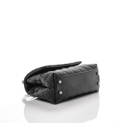 Chanel Caviar Lizard Quilted Mini Coco Handle Flap Black 5 of 9