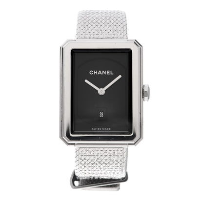 Chanel Stainless Steel 26mm Boy-friend Tweed Quartz Watch Black 1 of 5