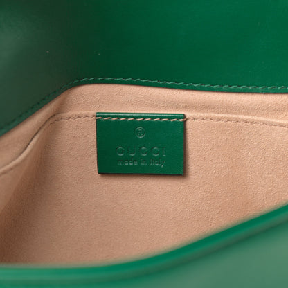 Gucci Calfskin Matelasse Mini GG Marmont Shoulder Bag Emerald Green 6 of 11