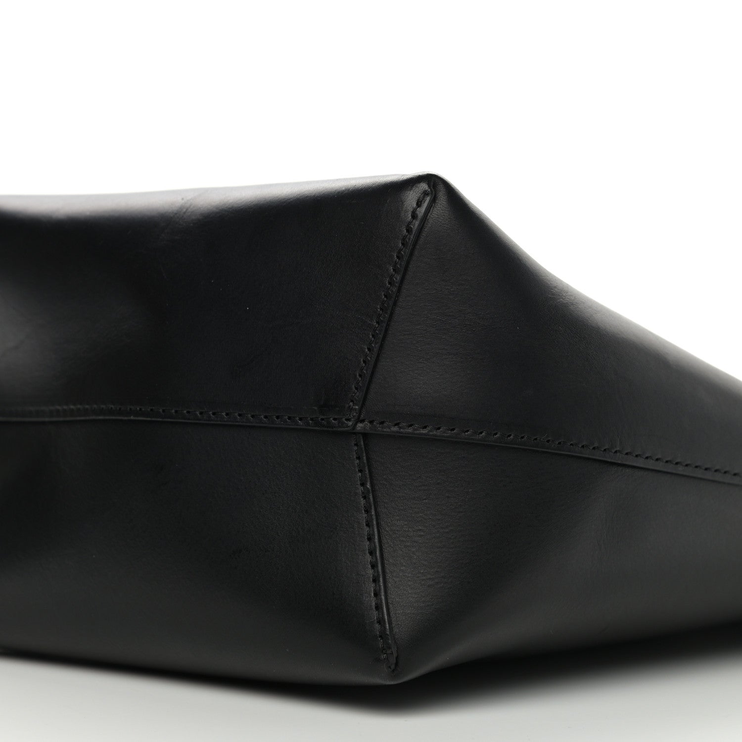 Mansur Gavriel Vegetable Tanned Calfskin Bucket Bag Black Flamma 9 of 9