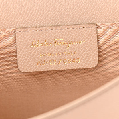 Salvatore Ferragamo Calfskin Pelletria Crossbody Bag Beige 6 of 10