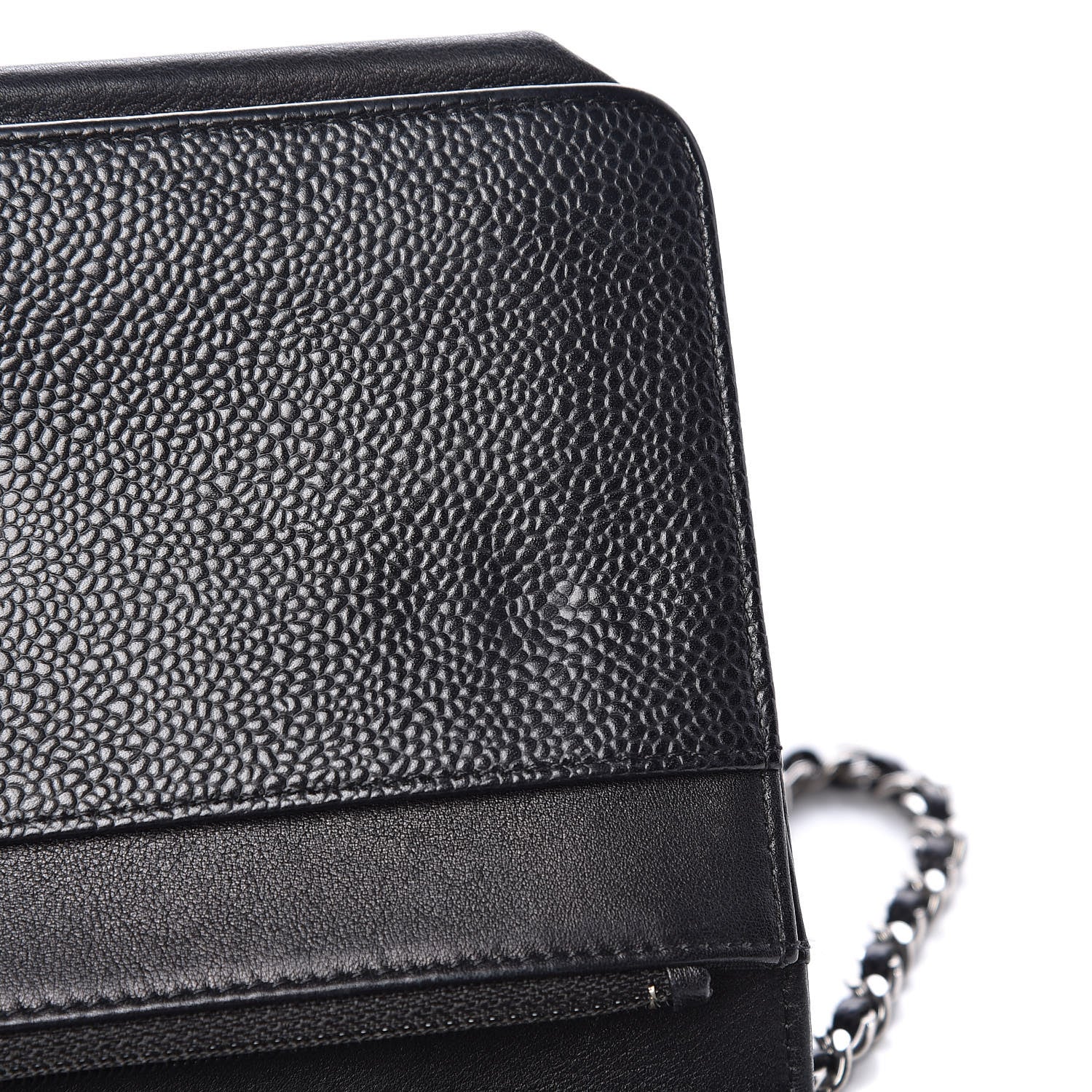 Chanel Caviar Timeless CC Wallet On Chain WOC Black 12 of 14