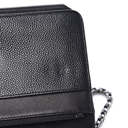 Chanel Caviar Timeless CC Wallet On Chain WOC Black 12 of 14