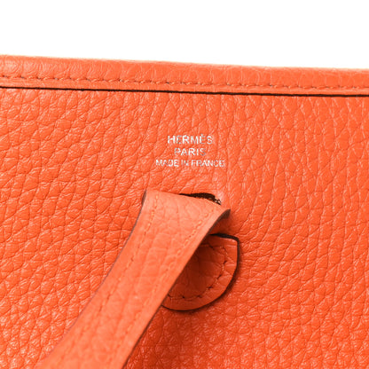 Hermes Taurillon Clemence Amazone Evelyne TPM Orange Craie 6 of 10