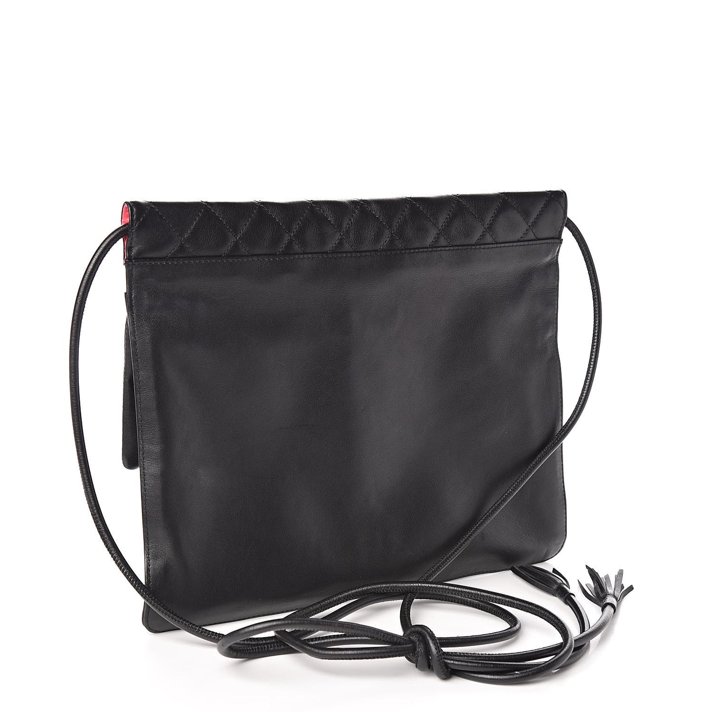 Calfskin Quilted Cambon Multipocket Shoulder Bag Black