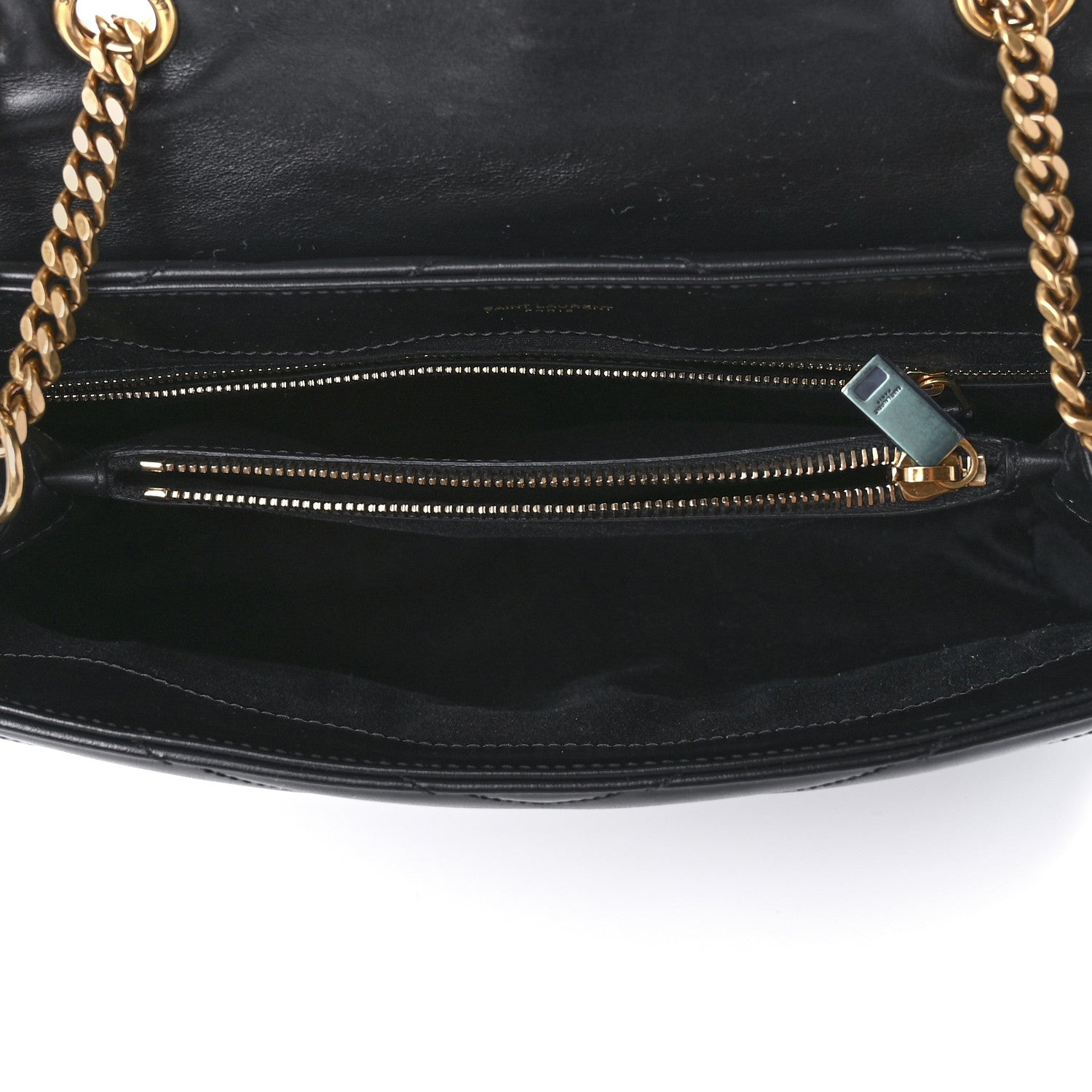 Saint Laurent Calfskin Y Quilted Monogram Medium Loulou Chain Satchel Black 5 of 10