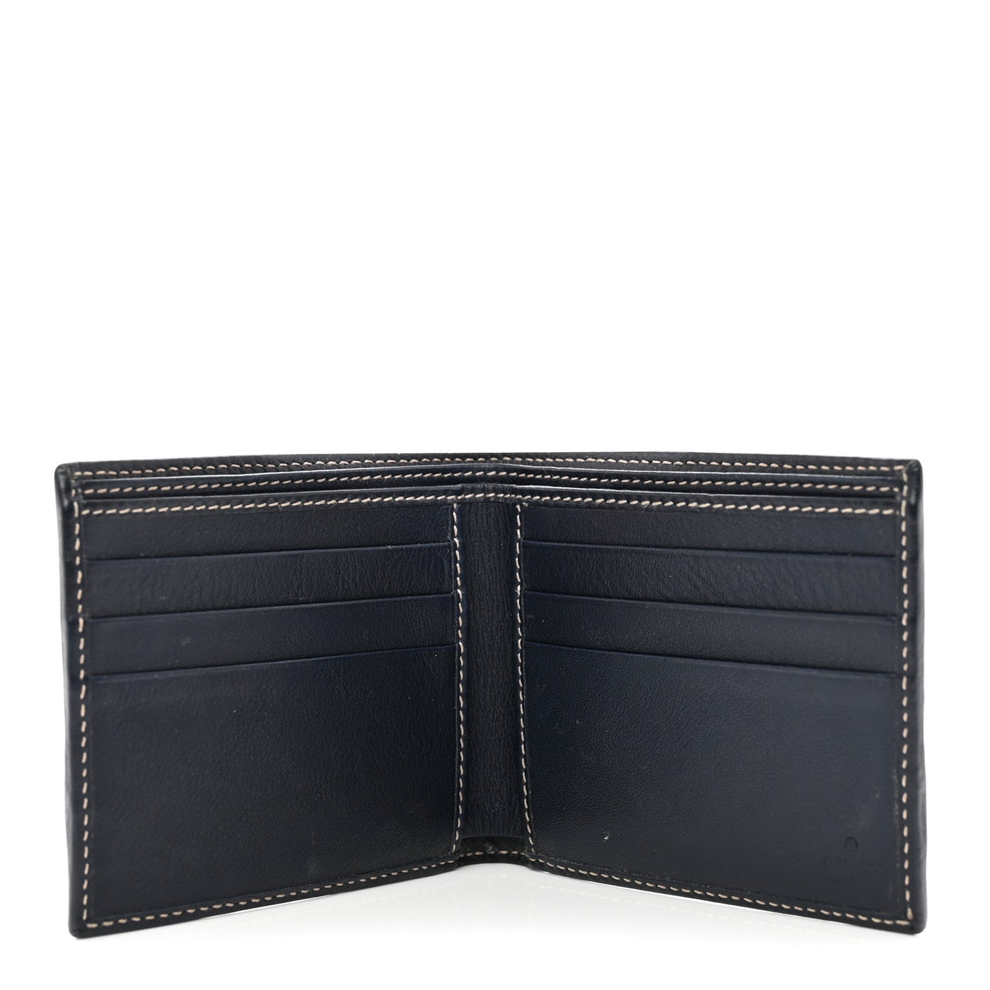 GG Plus Monogram Web Bi-Fold Wallet Navy
