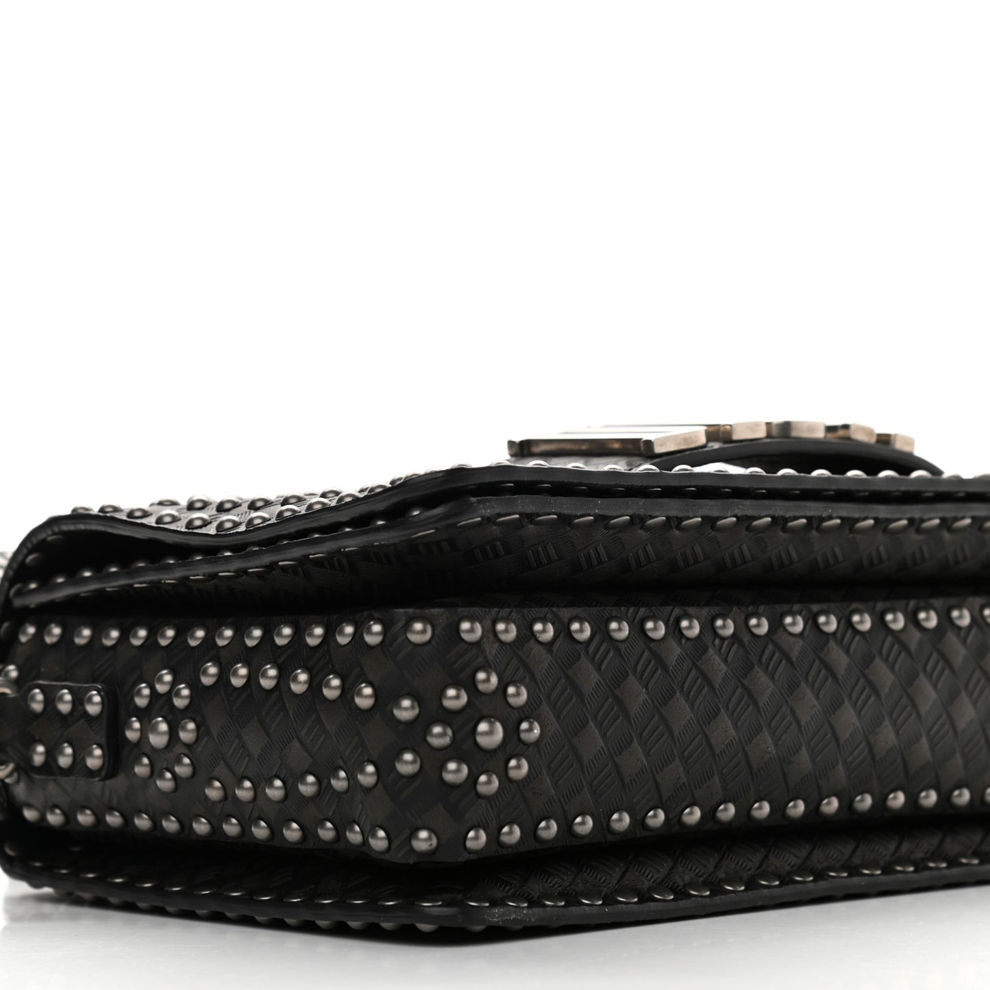 Calfskin Studded Dio(r)evolution Flap Bag Black