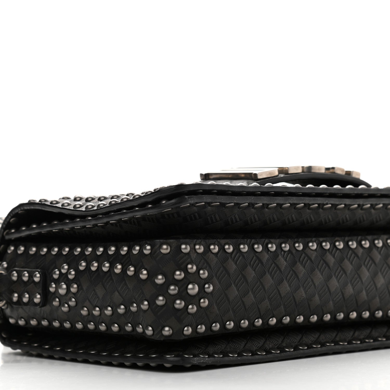 Christian Dior Calfskin Studded Dio(r)evolution Flap Bag Black 9 of 10