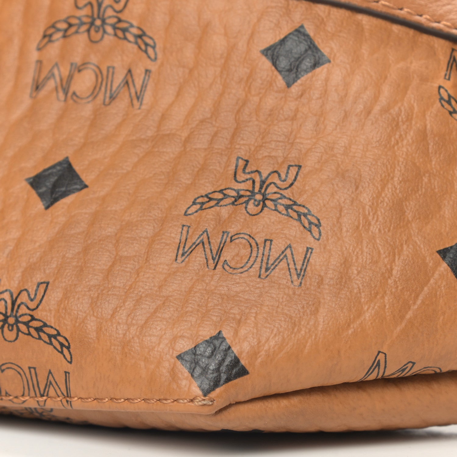MCM Visetos Stark Belt Bag Cognac 8 of 10