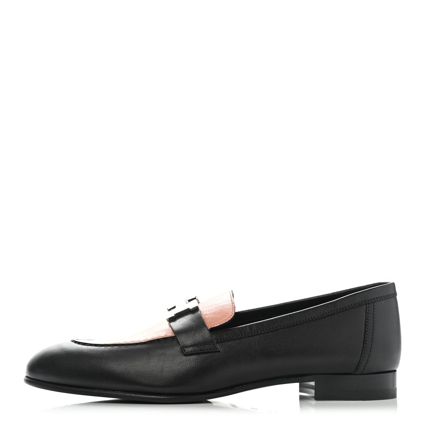 Calfskin Womens Paris Loafers 38 Black Rose Aube
