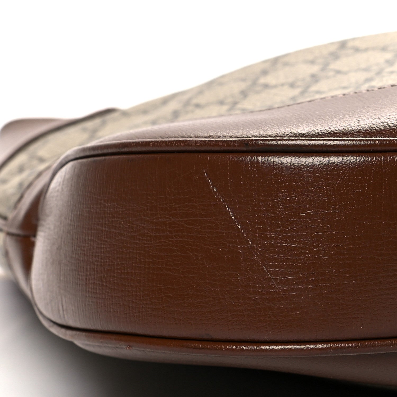 Gucci GG Supreme Monogram Azalea Calfskin Web Medium Jackie 1961 Hobo Beige Ebony Brown Sugar 10 of 13