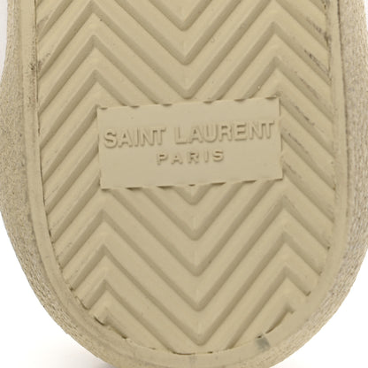Saint Laurent Distressed Canvas Court Classic Sneakers 36.5 White 6 of 12
