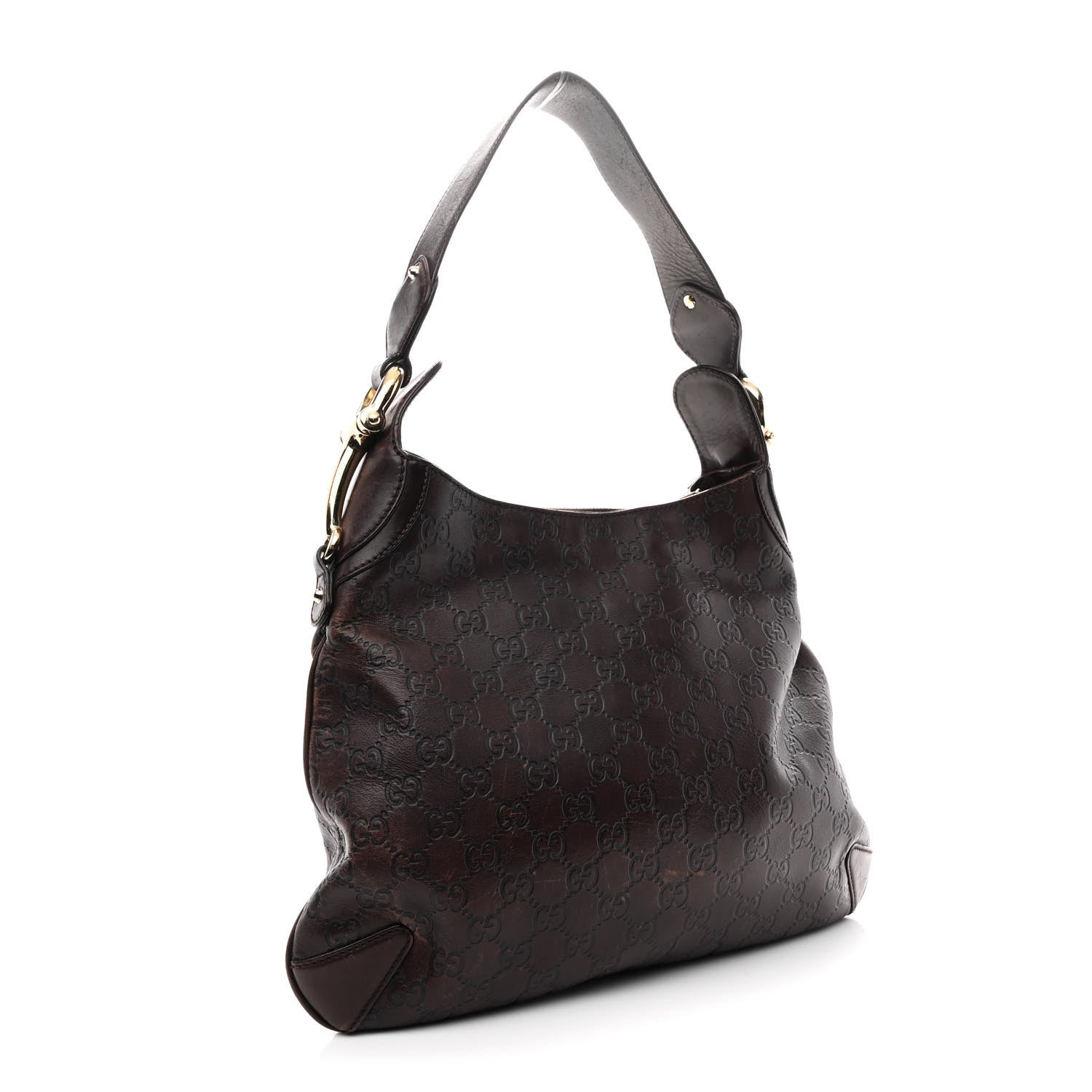 Gucci Guccissima Creole Hobo Chocolate 3 of 12