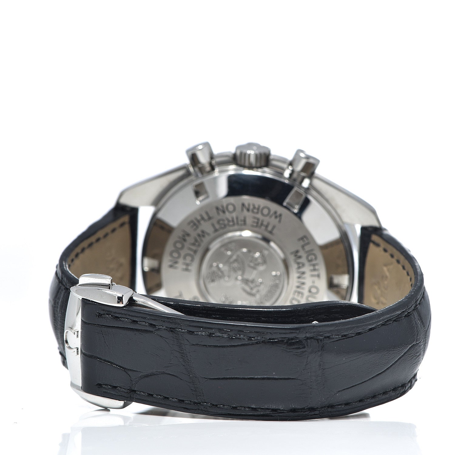 Omega Stainless Steel Alligator 42mm Speedmaster Moonwatch Professional Chronograph Manual Winding Watch Black 311.33.42.30.01.001 4 of 12