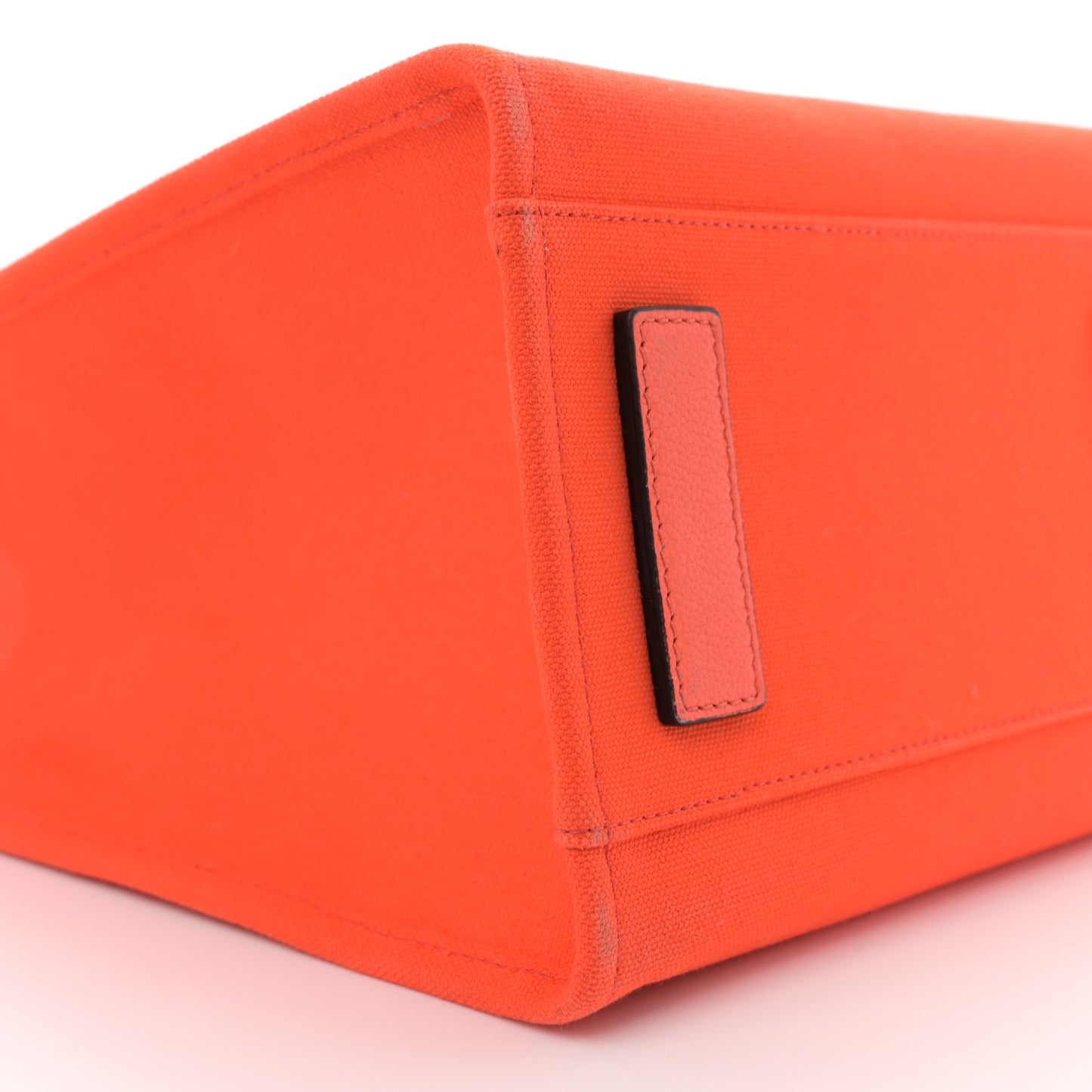 Canvas Calfskin Large La Medusa Tote Bag Orange