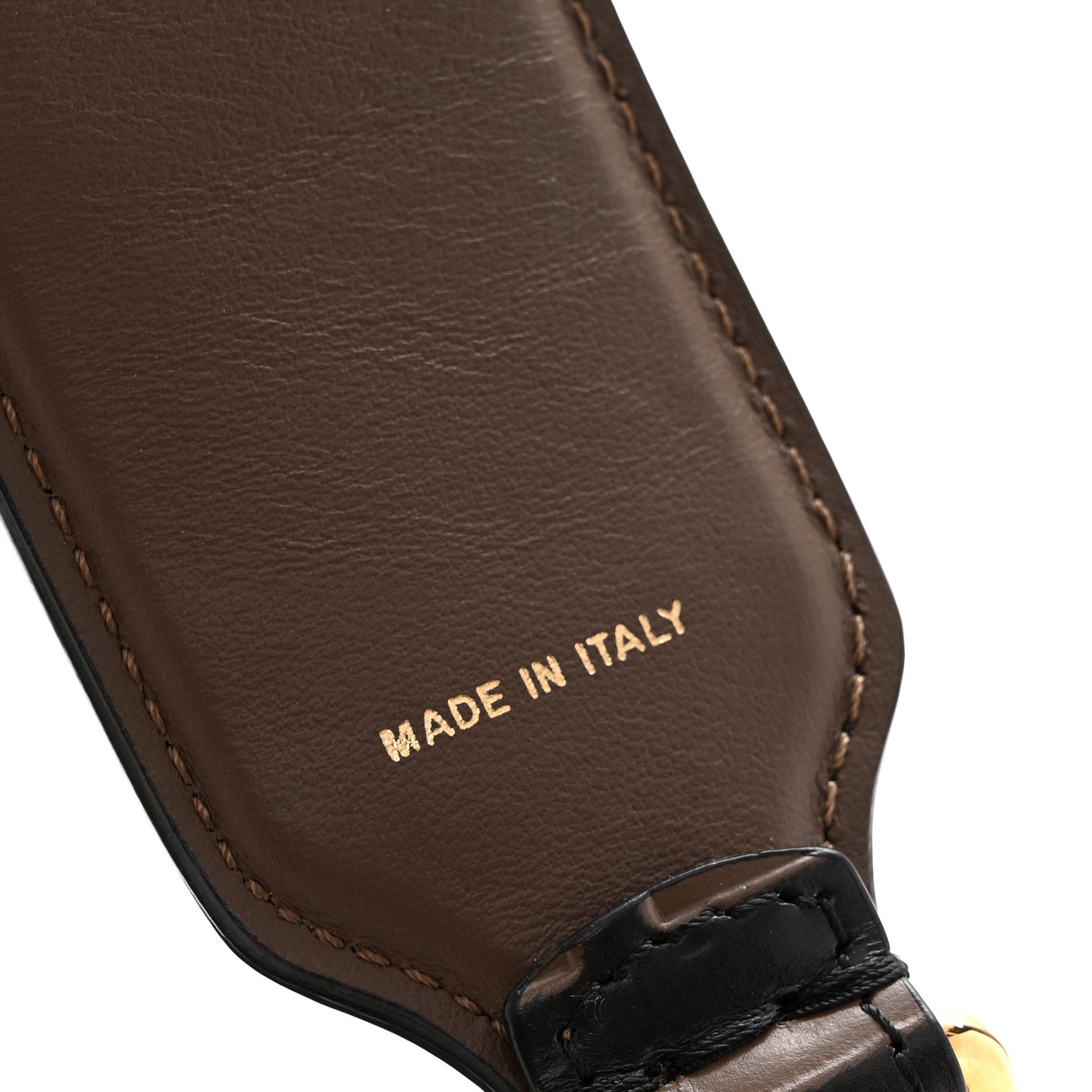 Fendi Vitello Century Bi-Color FF 1974 Embossed Strap You Maya Black 4 of 4