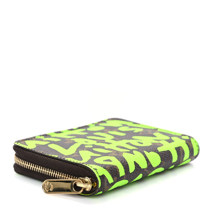 Louis Vuitton Monogram Graffiti Zippy Coin Purse Wallet Green 4 of 7