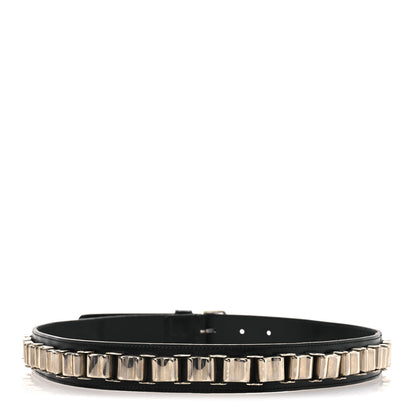 Saint Laurent Calfskin Chain Rider Belt S Black 2 of 7