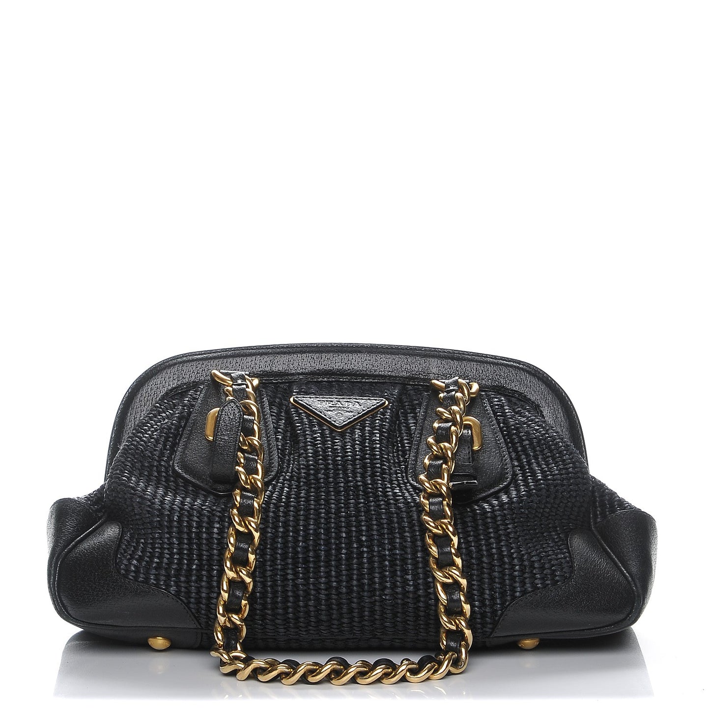 Paglia Cinghiale Frame Tote Black