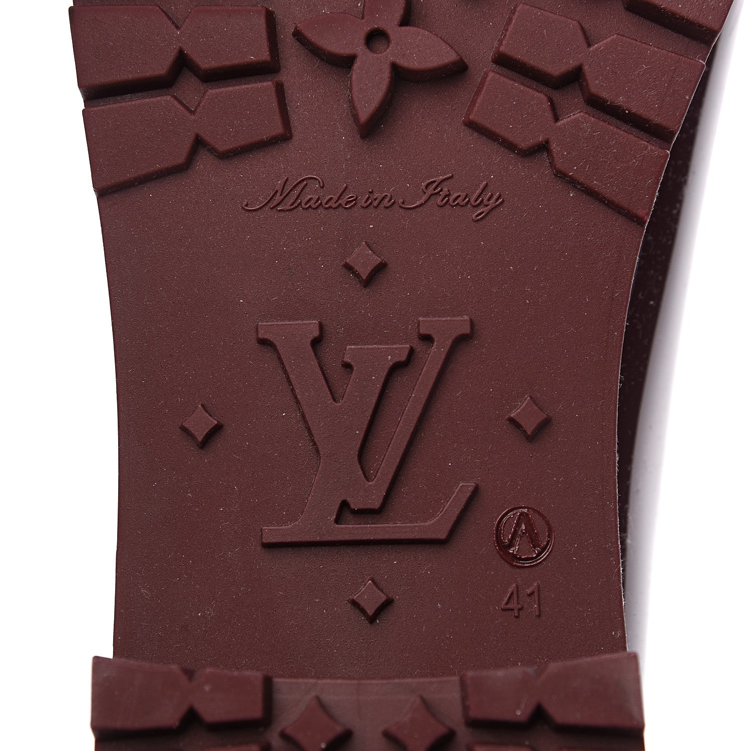 Louis Vuitton Rubber Embossed Monogram Splash Rain Boots 41 Brown 6 of 6
