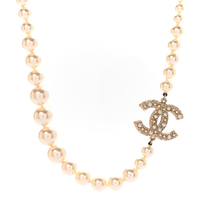 Chanel Pearl CC 100th Anniversary Necklace Light Gold 1 of 6