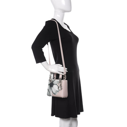 Christian Dior Deerskin Floral Printed Mini Lady Dior Pink 2 of 11